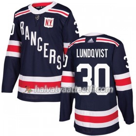 Miesten NHL New York Rangers Pelipaita Henrik Lundqvist 30 Adidas 2017-2018 Navy Blue 2018 Winter Classic Authentic